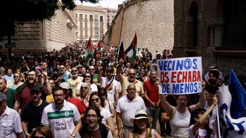 Miles de malagueños se manifestan por la dificultad de encontrar una vivienda para alquilar en la ciudad, a 29 de junio de 2024 en Málaga (Andalucía, España).