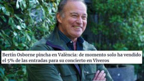 Bertín Osborne 'pincha' con las entradas en València y deja retratada a la ultraderecha: "Traes caspa y la gente de 80 años ya no está para esos trotes"