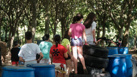 Niños en un campamento, a 13 de junio de 2021.