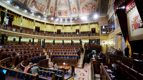 21/12/2021 Vista general de una sesión plenaria en el Congreso de los Diputados