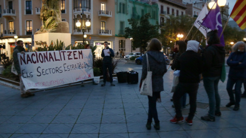 17/03/2022 - Una protesta d'aquesta setmana a Tarragona contra l'encariment del preu de la llum.