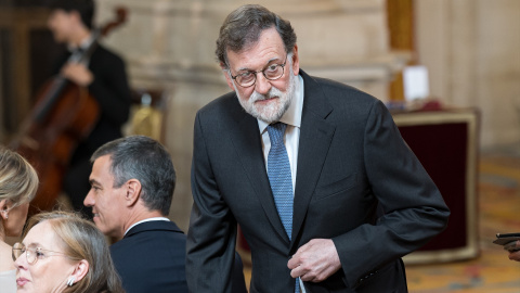 16/07/2024 El expresidente del Gobierno, Mariano Rajoy, durante el X aniversario de la Proclamación del Rey, en el Palacio Real.