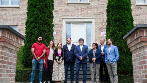 Oriol Junqueras y Carles Puigdemont en Waterloo.