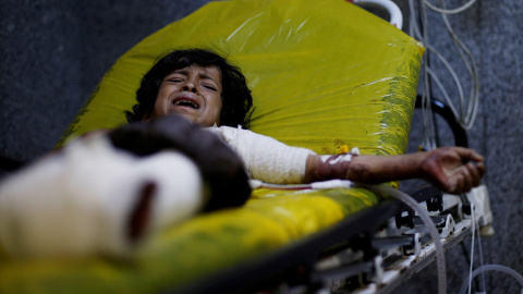 Niño en hospital de Sanaa