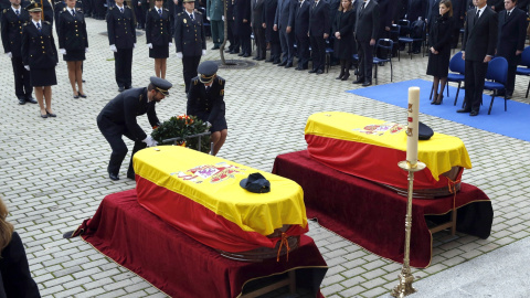 El funeral de Estado por los fallecidos en el atentado talibán en la embajada española en Kabul, a 15 de diciembre de 2015.