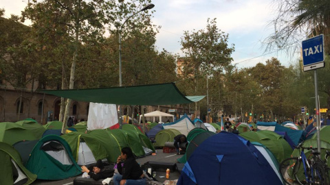 L'acampada ha guanyat suports i tendes a mesura que han passat dies.