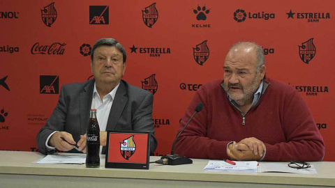 Xavier Llastarri, antic president, i Joan Oliver, antic màxim accionista del CF Reus Deportiu. CF Reus