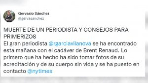 El importante hilo de Gervasio Sánchez sobre cómo tratar la muerte de un compañero en una guerra y sus consejos a corresponsales primerizos