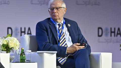 El Alto Representante de la Unión Europea para Asuntos Exteriores y Política de Seguridad, Josep Borrell, en el Foro de Doha, el 26 de marzo de 2022.