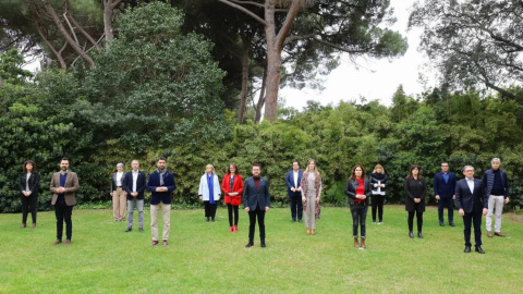 El president de la Generalitat, Pere Aragonès, encapçala la II Jornada de treball del Govern, amb tots els i les membres de l'Executiu, al Palau de Pedralbes.