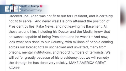 Trump dice que Biden nunca fue apto para el cargo de presidente