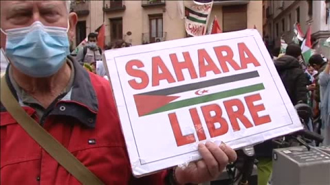 Multitudinaria concentración en Madrid por el pueblo saharaui