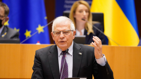 El Alto Representante de la Unión Europea para Asuntos Exteriores y Política de Seguridad, Josep Borrell, pronuncia un discurso en el Parlamento Europeo el pasado 1 de marzo de 2022.