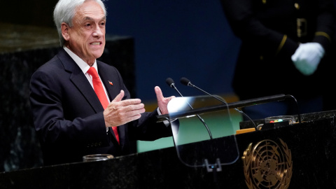 05/11/2019 - El presidente de Chile, Sebastián Piñera, en la 74 sesión de la Asamblea General de las Naciones Unidas en la sede de la ONU en la ciudad de Nueva York. REUTERS / Carlo Allegri