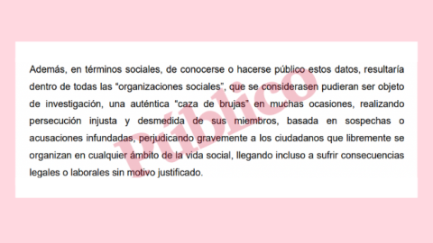 23/07/2024 Fragmento de las alegaciones del Ministerio del Interior ante el Consejo de Transparencia.