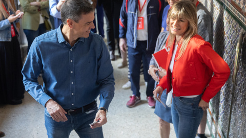 El presidente del Gobierno de España, Pedro Sánchez, y su esposa, Begoña Gómez, en una imagen de archivo.