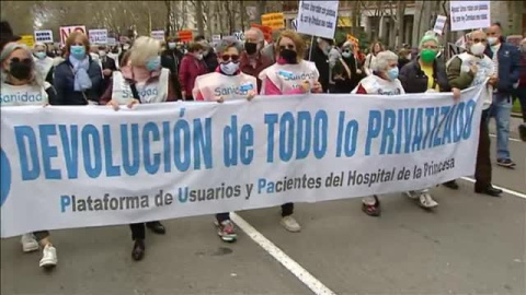 Marcha por la Sanidad Pública en Madrid