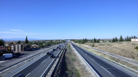 Vista de una autovía durante el primer día de la primera 'Operación Salida' del verano 2021, el pasado 2 de julio, en Madrid