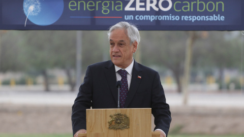 El presidente chileno, Sebastián Piñera, durante un evento sobre la retirada del carbón. / Europa Press