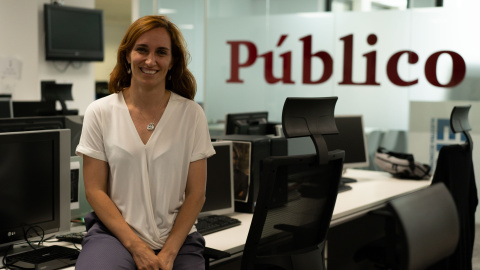 21/06/2021.- La líder de la oposición y portavoz de Más Madrid en la Asamblea de Madrid, Mónica García, en una entrevista a 'Público'. María Artigas