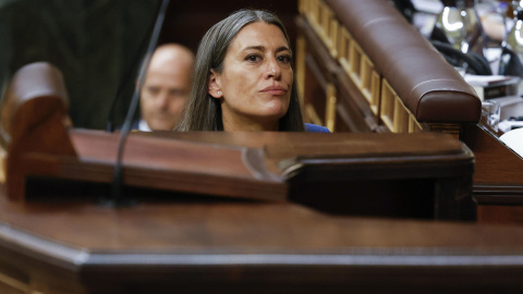 La portavoz de Junts Miriam Nogueras interviene en el último pleno del Congreso, a 23 de julio de 2024.