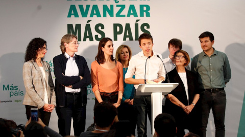 10/11/2019.- El candidato al Congreso por Más País, Íñigo Errejón, en su comparecencia ante los medios de comunicación para valorar los resultados en las elecciones generales celebradas hoy Domingo. EFE / Javier López Hernández