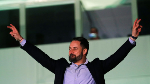 Abascal, este domingo en la sede de Vox. REUTERS/Susana Vera