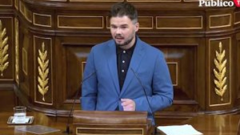 Rufián, a Sánchez, sobre el referéndum: "También dijo que no habría indultos, denos tiempo"