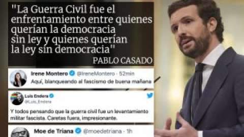 "Aquí, blanqueando al fascismo de buena mañana": aluvión de críticas por lo que Pablo Casado ha dicho de la Guerra Civil