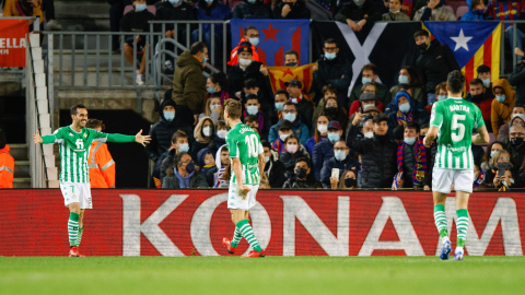 Partido entre el FC Barcelona y Betis en el Camp Nou Stadium el diciembre 04, 2021 en Barcelona.