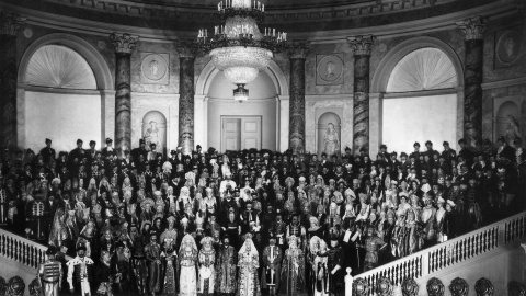 Baile de disfraces en 1903 en el Palacio de invierno.