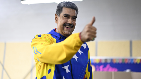 Nicolás Maduro, tras votar en un colegio electoral, a 28 de julio de 2024.