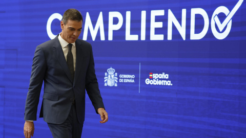 Pedro Sánchez, tras concluir el balance del curso político, a 31 de julio de 2024.