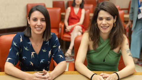 Imagen de archivo de la eurodiputada de Podemos, Irene Montero, en el Parlamento Europeo.