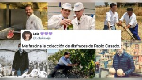 Cocinero, agricultor, médico, ganadero, panadero, astrofísico, estibador... El hilo sobre los disfraces de Pablo Casado