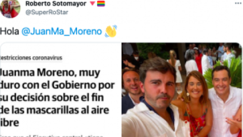 Juanma Moreno, de exigir mascarillas para todos a ir de boda a cara descubierta