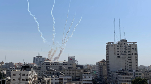 14/11/2019 - Cohetes lanzados desde Gaza hacia Israel. / REUTERS -  SUHAIB SALEM