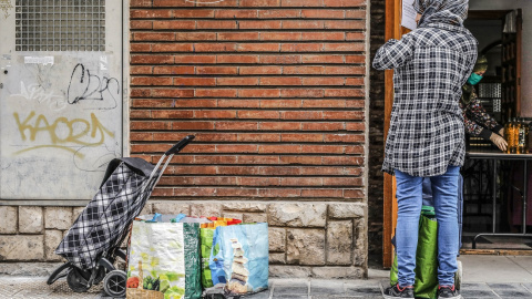 Una mujer con hiyab en el País Valencià el pasado 15 de mayo de 2020.