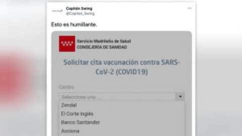 "Esto es humillante": tratando de conseguir cita para vacunarse en Madrid, contado en un hilo