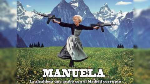 Cartel sobre Manuela Carmena cuando ganó las elecciones de Madrid.