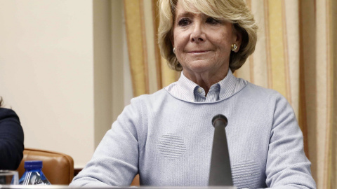 10/4/2018. Fotografía de archivo de la expresidenta de la Comunidad de Madrid Esperanza Aguirre durante su comparecencia ante la Comisión de Investigación en el Congreso de los Diputados. / EFE - MARISCAL