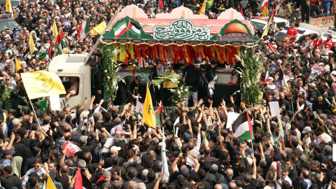 El funeral del líder de Hamás, Ismail Haniyeh, en Teherán.