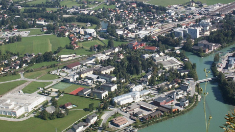 Imagen aérea de Hallein.