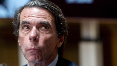 El expresidente del Gobierno José María Aznar, en el Senado, en el acto de la presentación de un libro sobre Ramón Menéndez Pidal, escrito por Jon Juaristi. E.P./Alberto Ortega