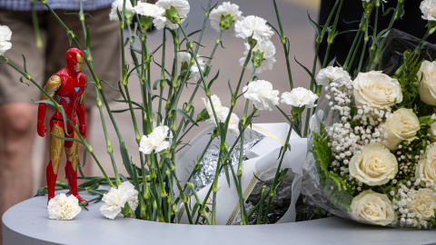 17 de agosto de 2024. Flores del homenaje a las víctimas de los atentados en Barcelona el 17 de agosto de 2017.