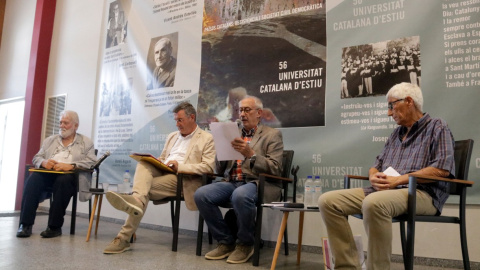 17/08/2024 - Imatge de la sessió inaugural de la Universitat Catalana d'Estiu, que s'ha fet aquest dissabte a Prada de Conflent.