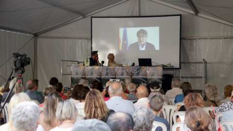 Intervenció de Carles Puigdemont a la Universitat Catalana d'Estiu en un vídeo gravat