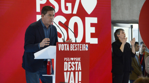 Imagen de archivo del líder del PSdeG, José Ramón Gómez Besteiro, en un acto de campaña.