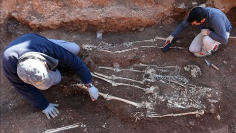 Fosa común en Teba de fusilados en la Guerra Civil. EFE/Archivo