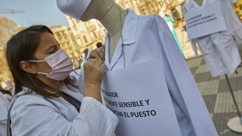 Imagen de archivo de una concentración de médicos en Madrid